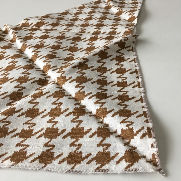 Brown and white houndstooth bandana necktie - Picture 6 of 7